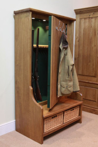 hall tree gun cabinet